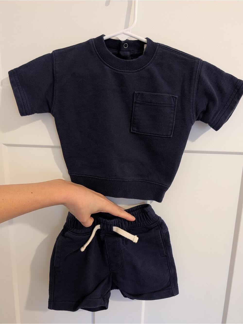 Kith Baby Navy Blue Shirts and Shirt Matching Set
